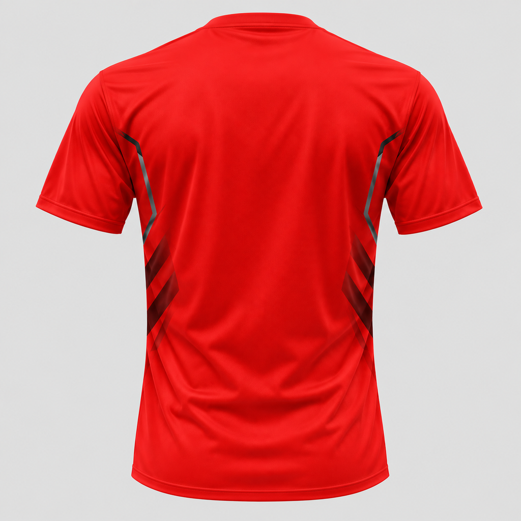 Herre Sports T-shirt – Kontrast Piping Rundhals