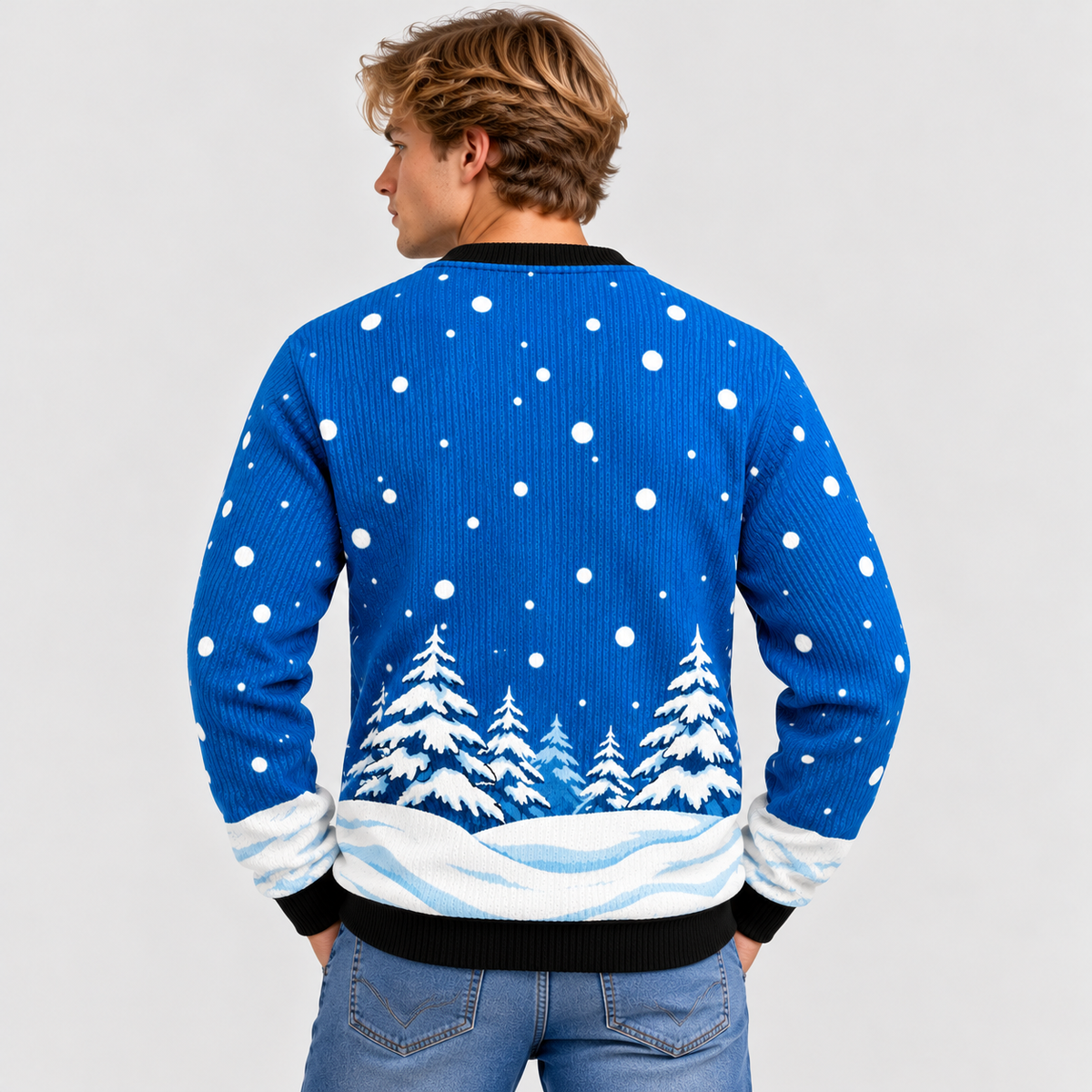 Snemandsprintet Sweater til Herrer - Strikket med Rund Hals