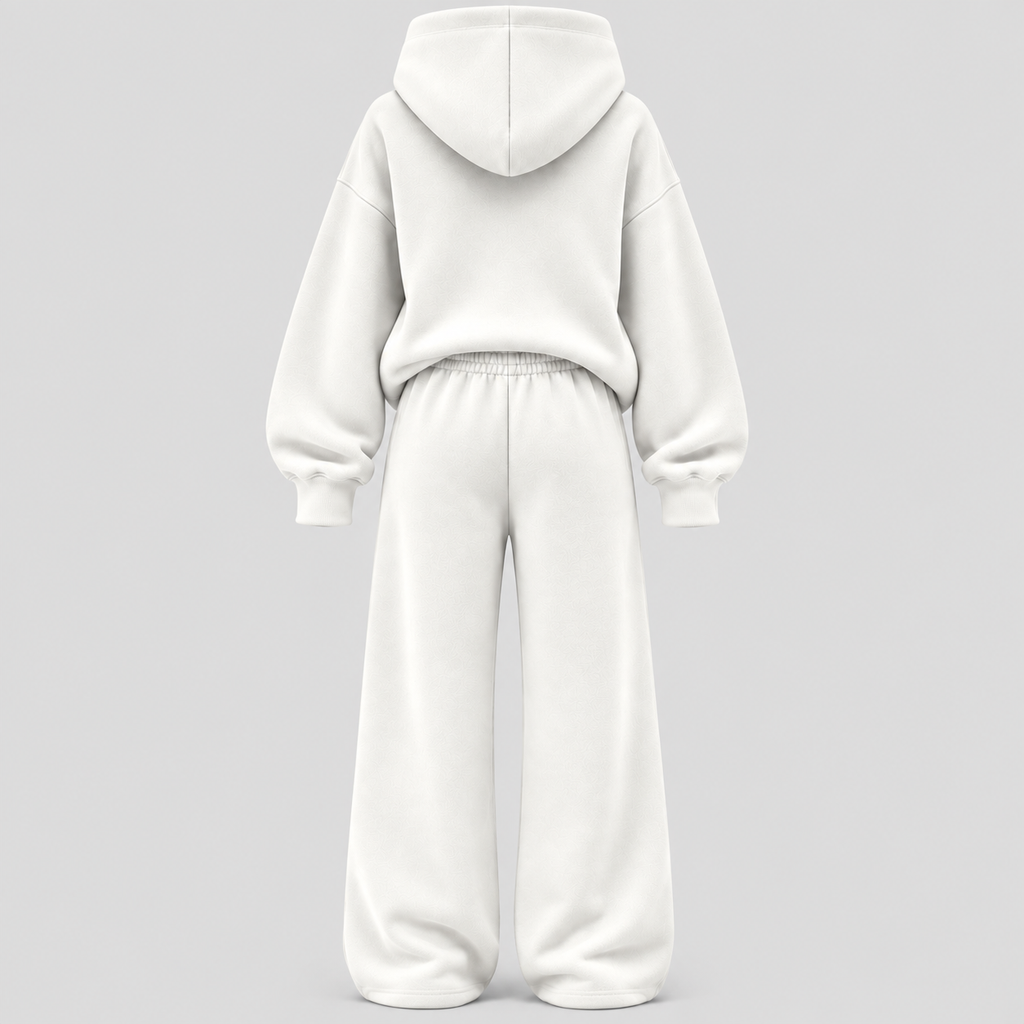 Dame Cropped Hættesæt – Matchende Loungewear Todelt