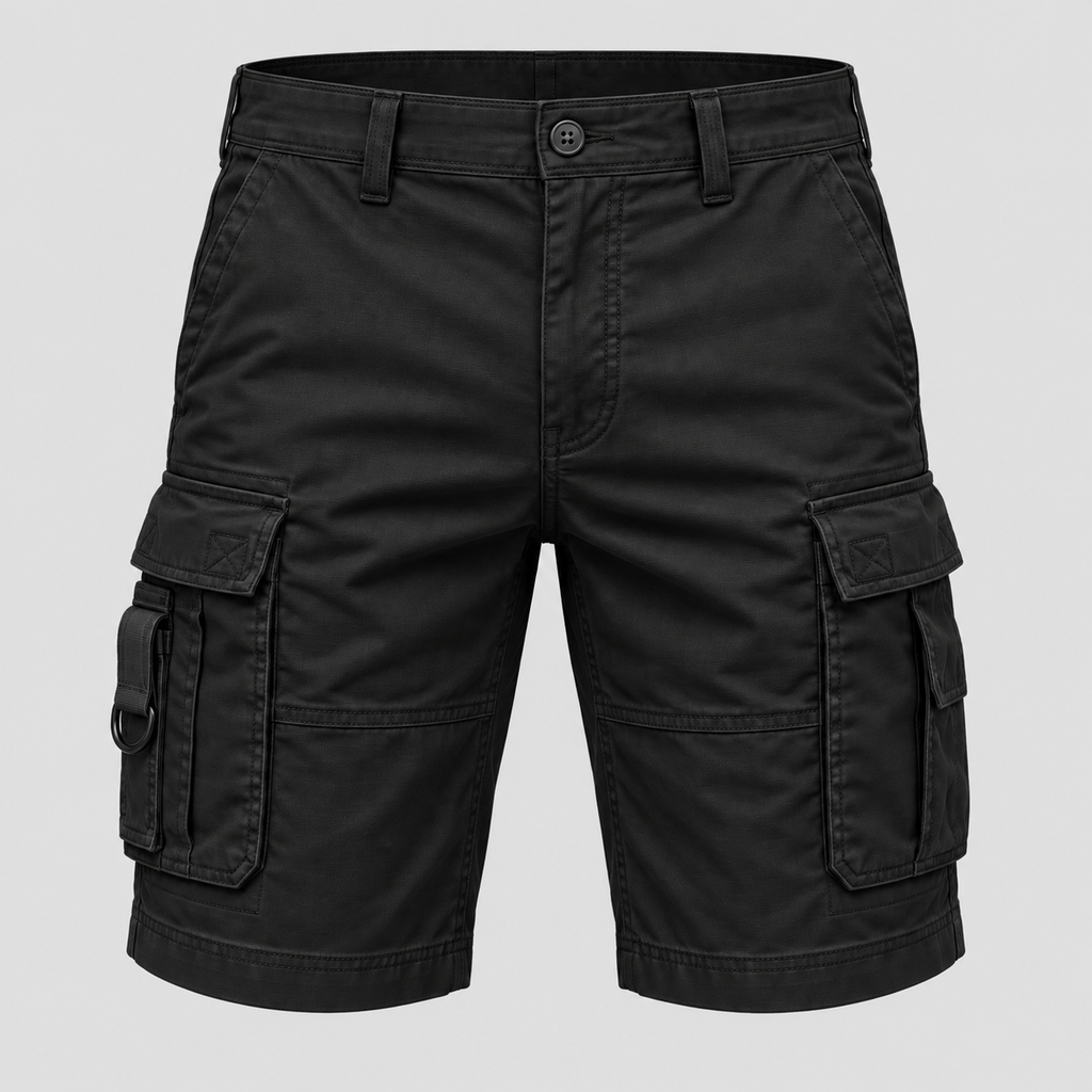 Herre Cargoshorts – Afslappet Pasform Bomuld Multi-lomme
