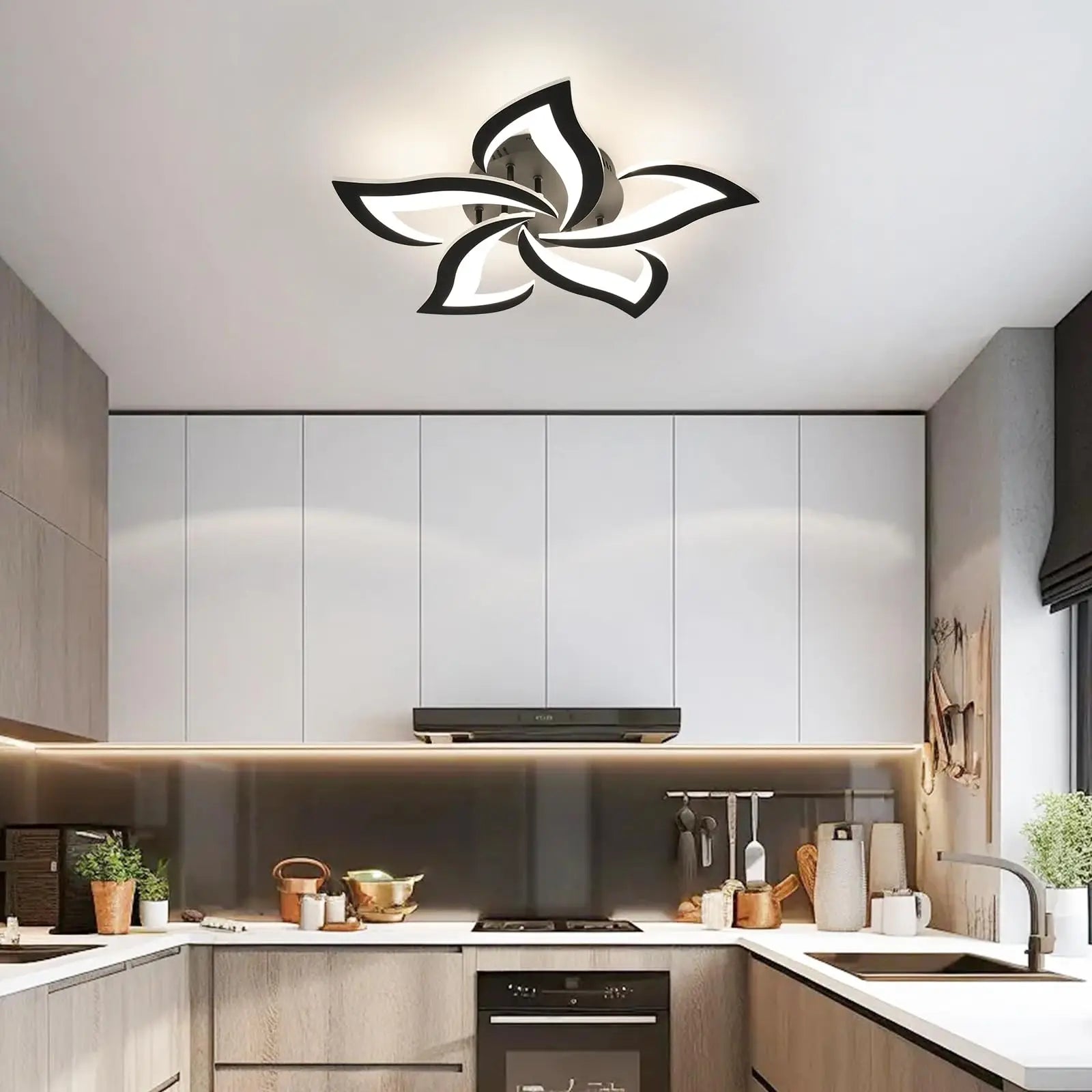 AcrylicGleam LED-akrylloftlampe – Justerbar belysning med fjernbetjening