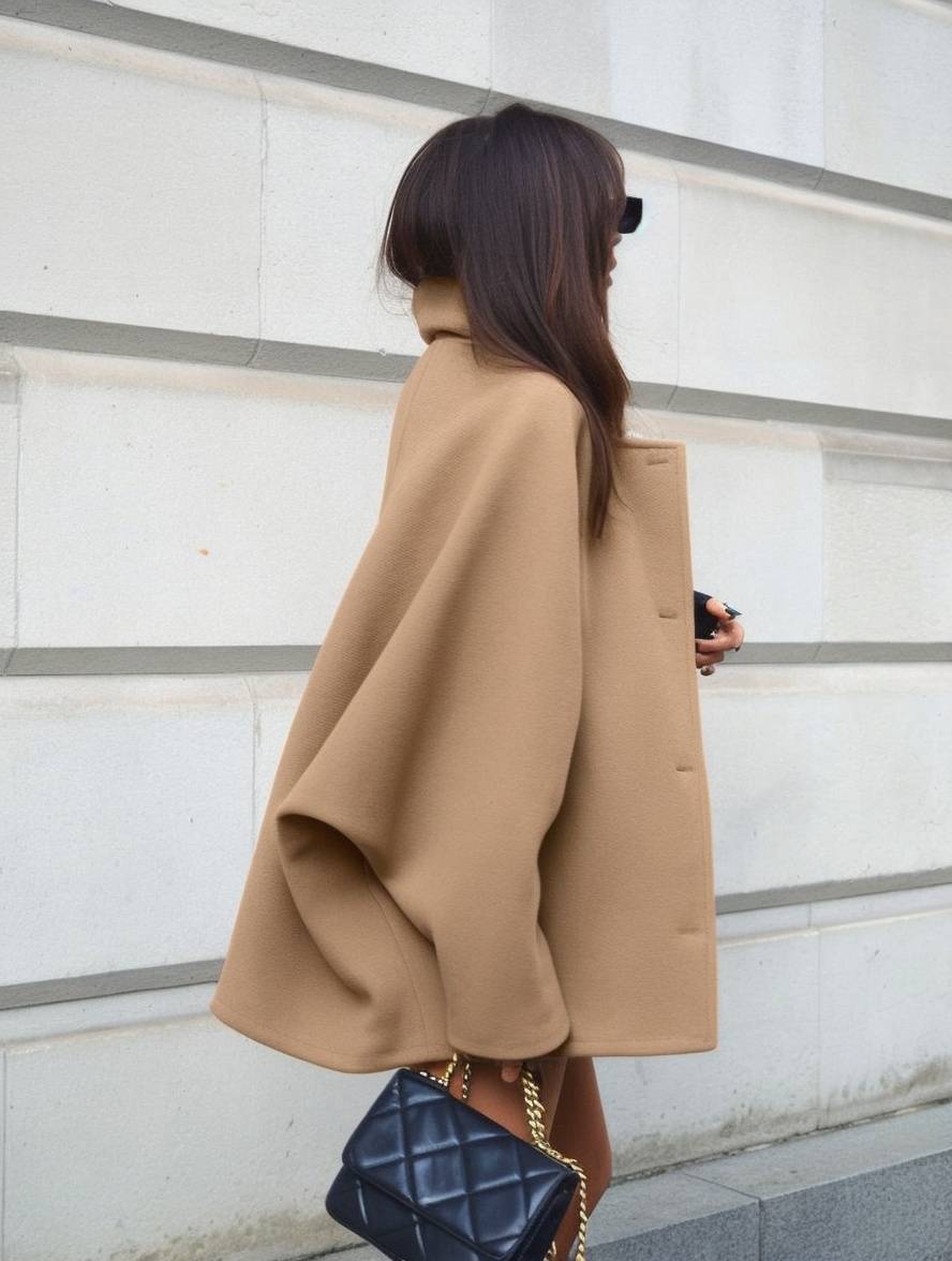 Mi-lang Uldfrakke med Oversized Pasform