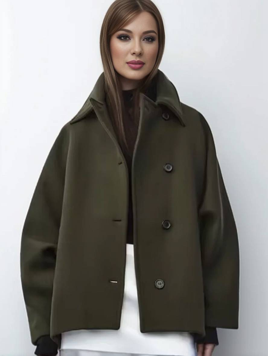 Mi-lang Uldfrakke med Oversized Pasform