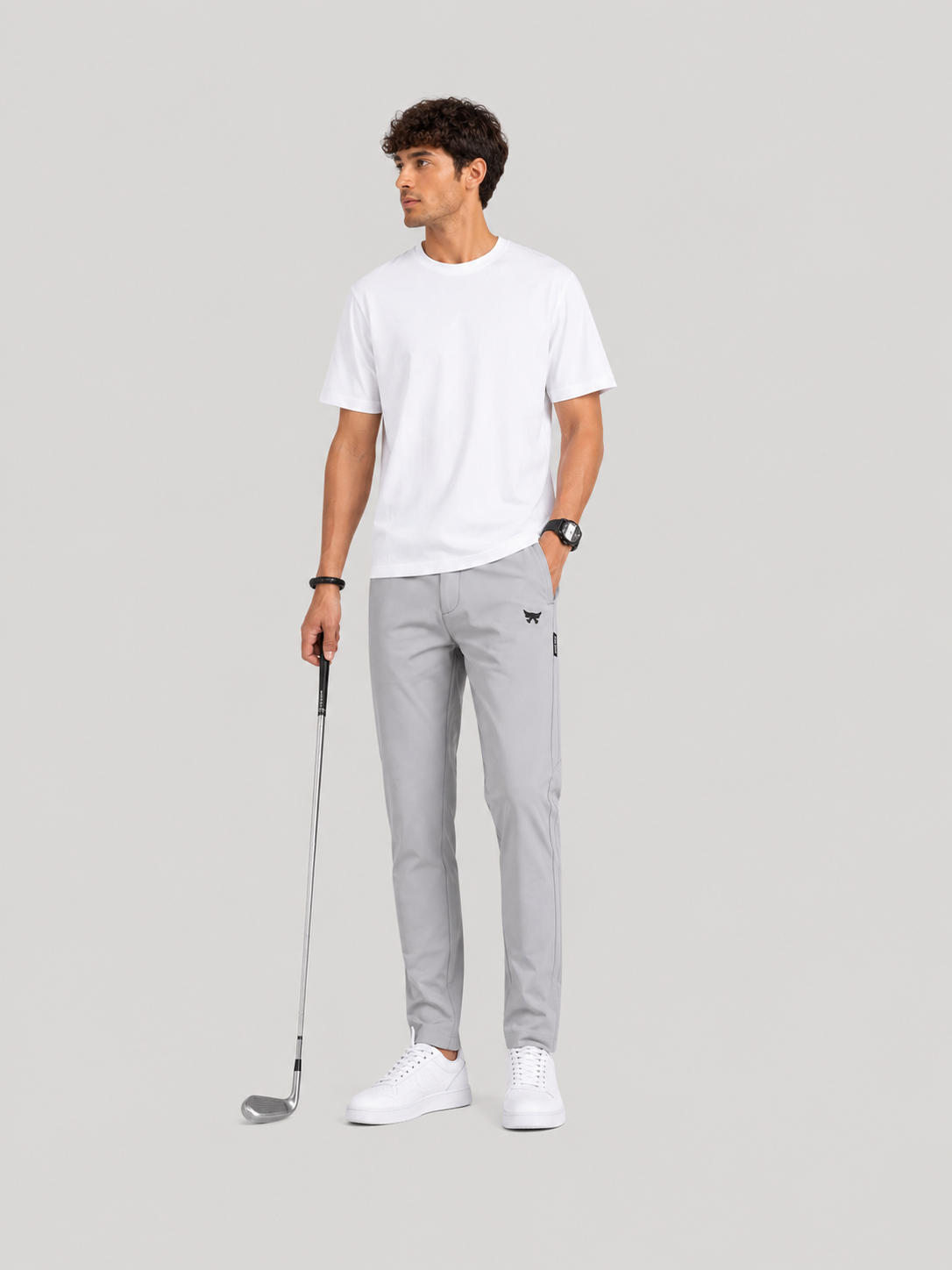 Herre Golfbukser i Stretchmateriale – Regular Fit, Funktionelle Lommer