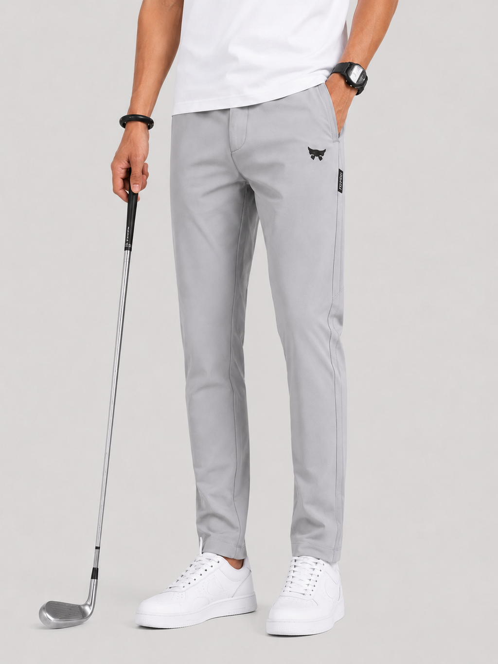 Herre Golfbukser i Stretchmateriale – Regular Fit, Funktionelle Lommer