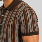 Herre Polo – Regular Fit, Chevronmønster