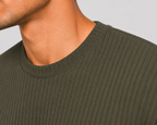 Herre Ribbet T-Shirt – Bomuldsblanding, Kort Ærme