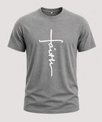 Herre T-Shirt Med Korsmotiv – Relaxed Fit, Kort Ærme