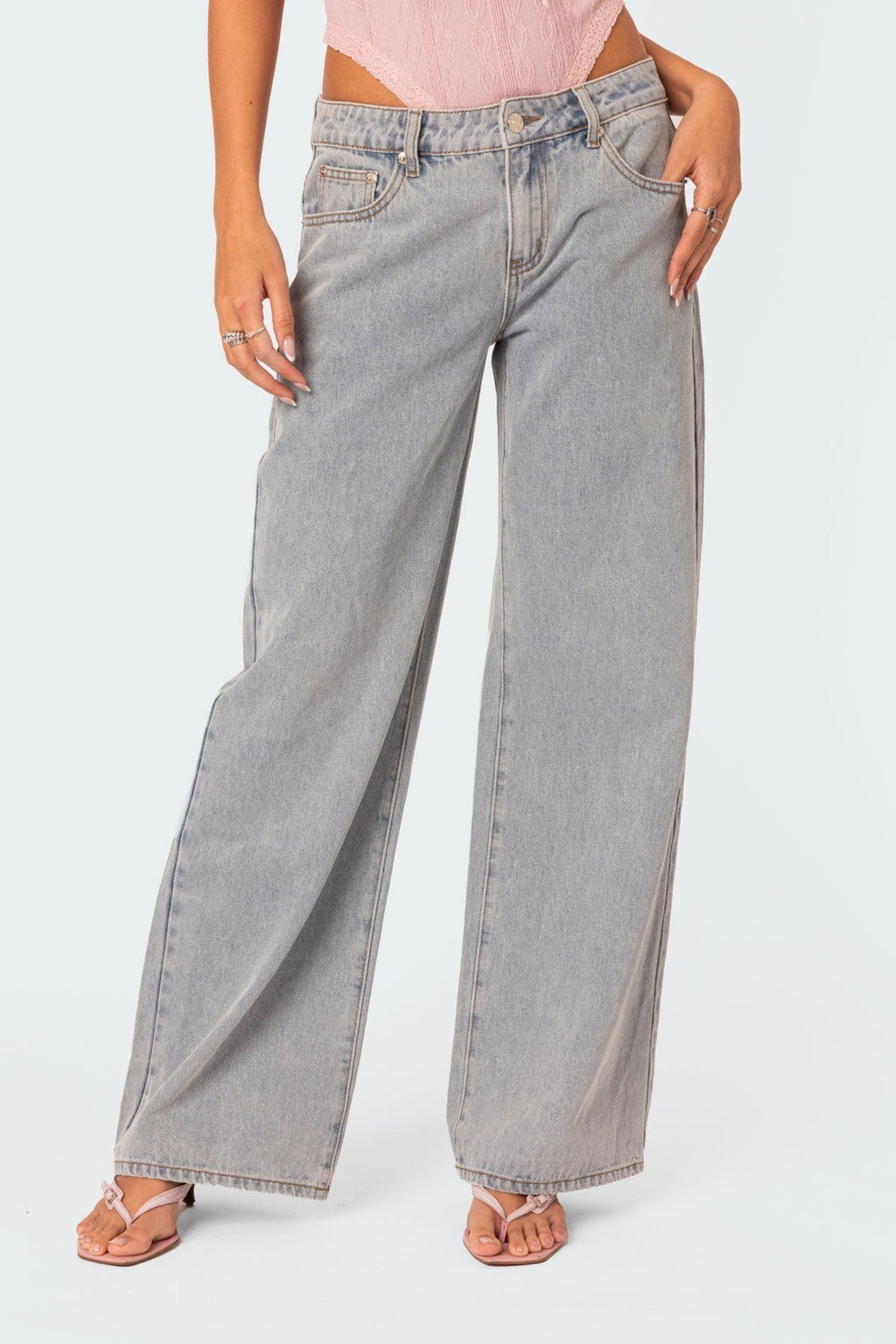 Flared Jeans til Kvinder – Mellem/Høj Talje, Udslået Ben