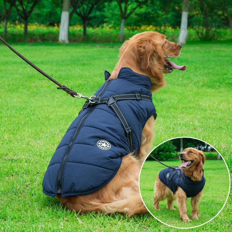 Hundejakke – vandtæt vinterjakke med justerbar pasform, unisex