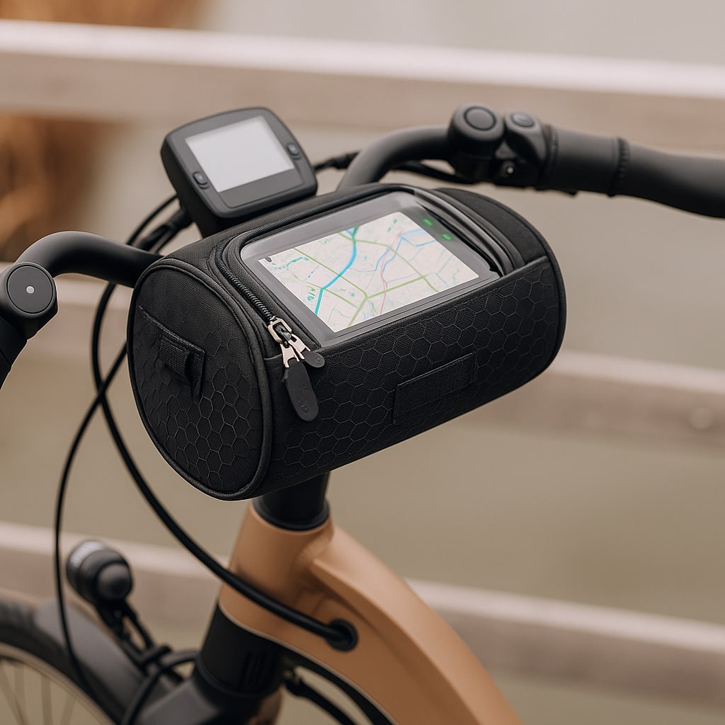 Cykeltaske med touchscreen vindue til styr