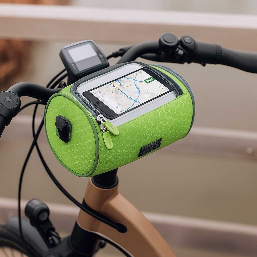 Cykeltaske med touchscreen vindue til styr