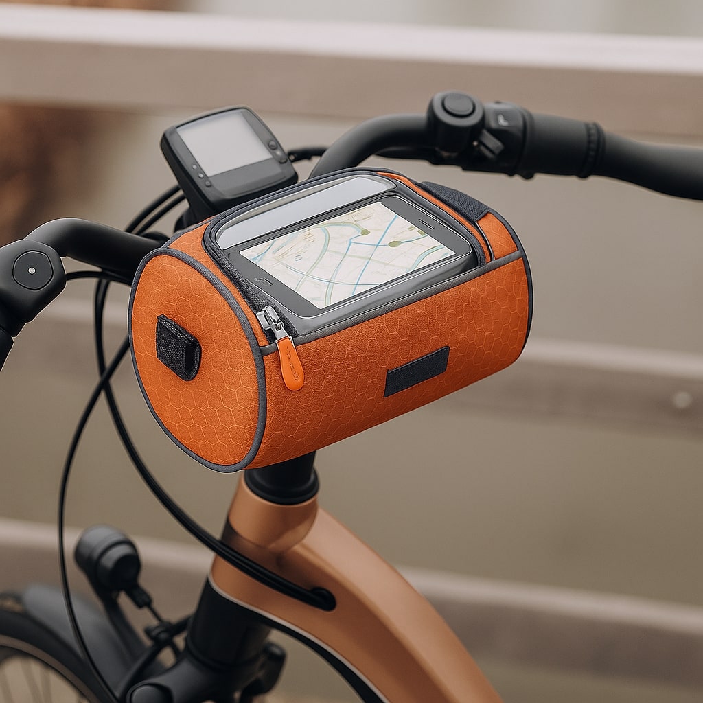 Cykeltaske med touchscreen vindue til styr
