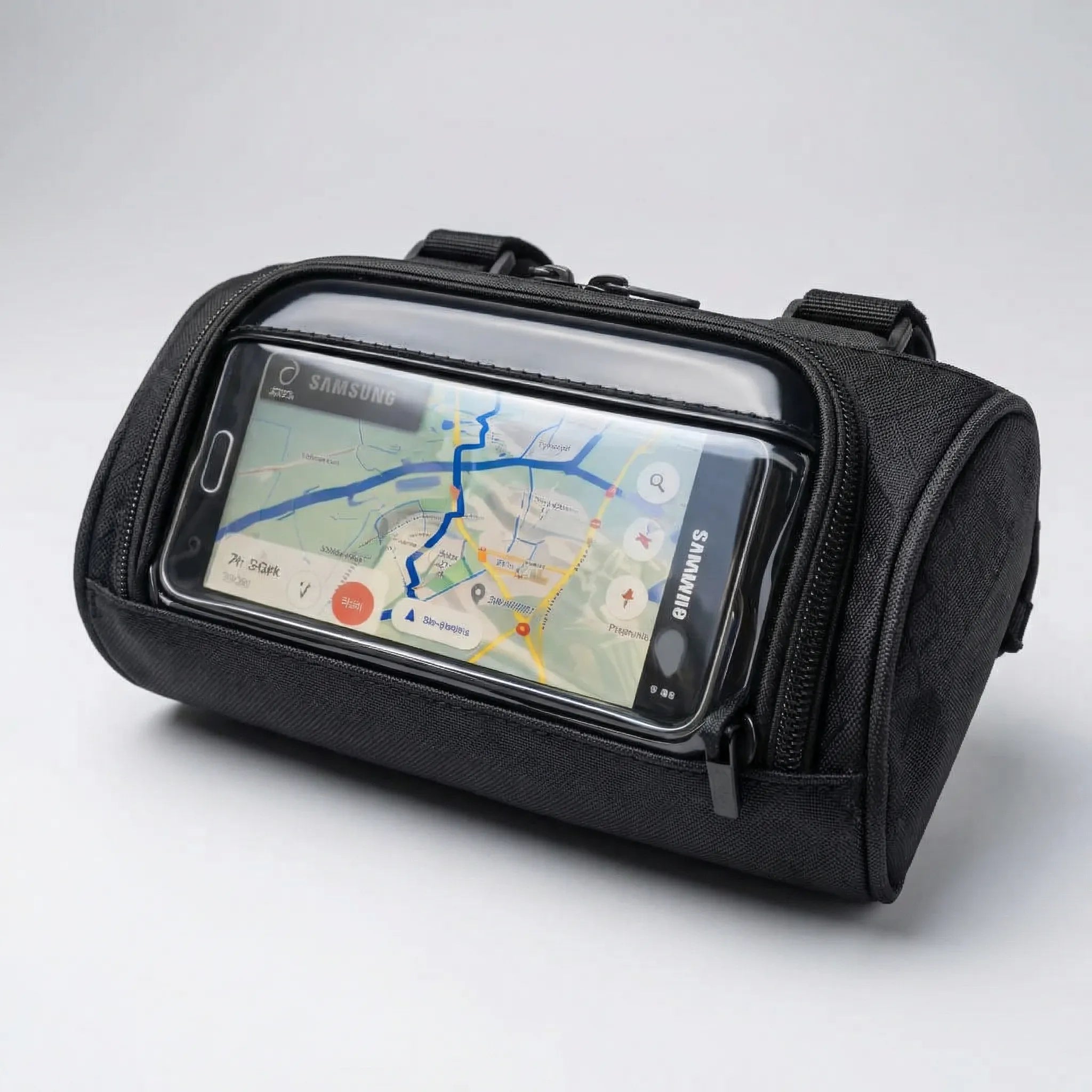 Cykeltaske med touchscreen vindue til styr