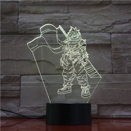 3D LED-lampe med touch-kontrol og 7 farver – USB og batteridrift