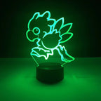 3D LED-lampe med touch-kontrol og 7 farver – USB og batteridrift