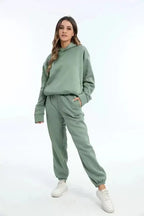 Oversized Sweat Sæt med Hoodie og Bukser