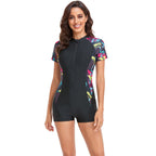 Kortærmet Aktiv Svømning Jumpsuit
