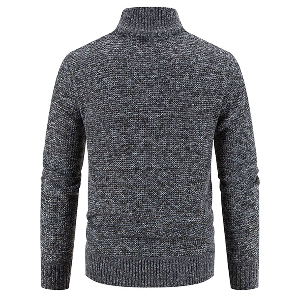 Slim fit trøje med ståkrave og lynlås – til hverdagsbrug
