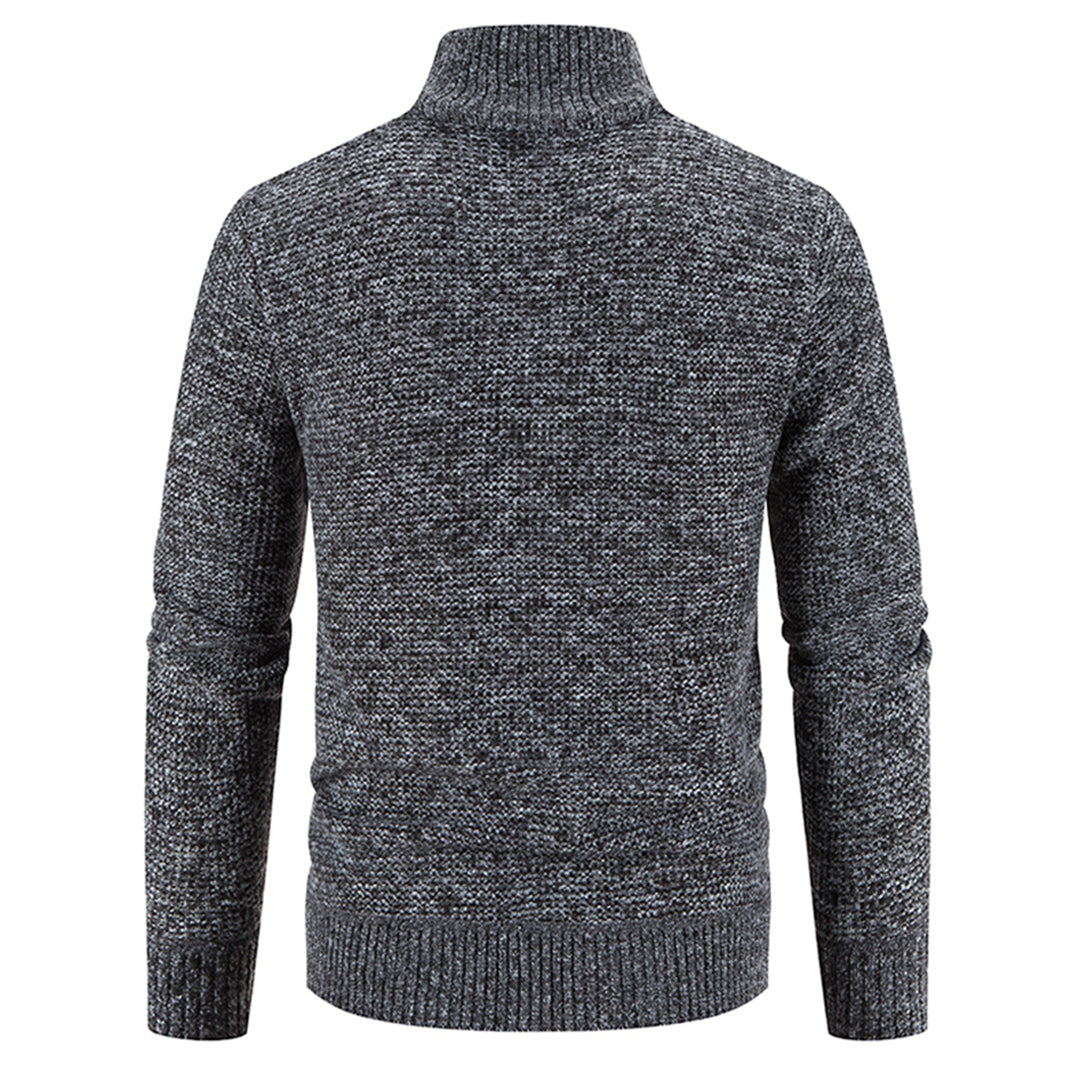 Slim fit trøje med ståkrave og lynlås – til hverdagsbrug
