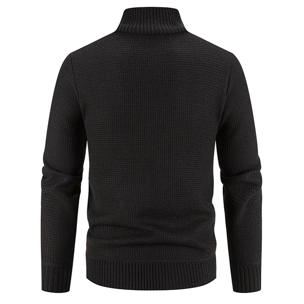 Slim fit trøje med ståkrave og lynlås – til hverdagsbrug
