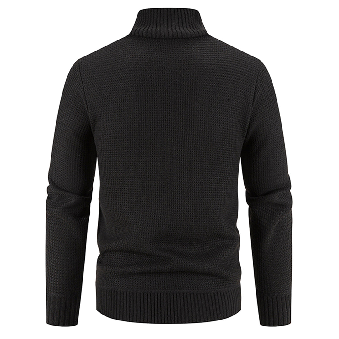 Slim fit trøje med ståkrave og lynlås – til hverdagsbrug