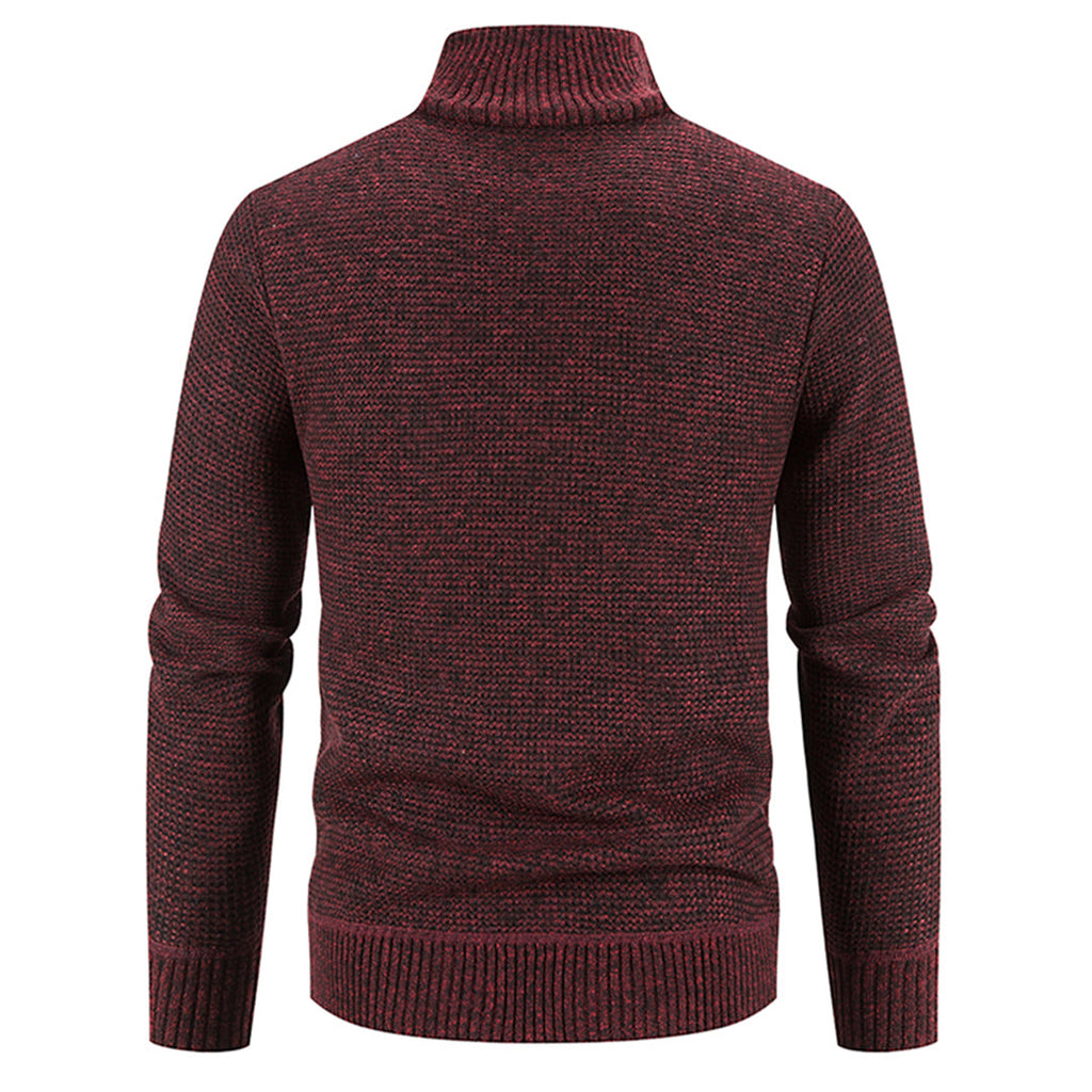 Slim fit trøje med ståkrave og lynlås – til hverdagsbrug