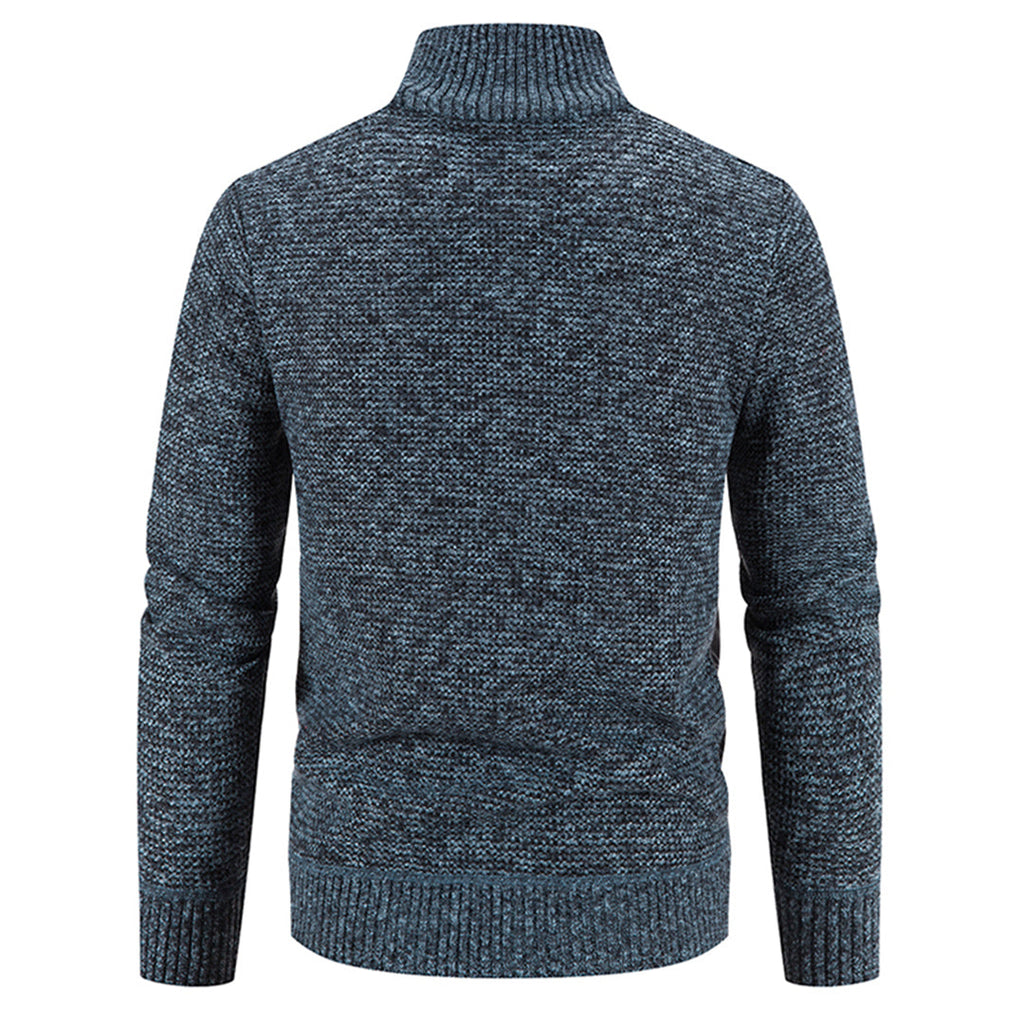 Slim fit trøje med ståkrave og lynlås – til hverdagsbrug