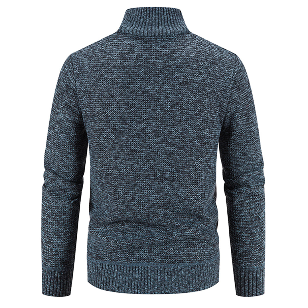 Slim fit trøje med ståkrave og lynlås – til hverdagsbrug