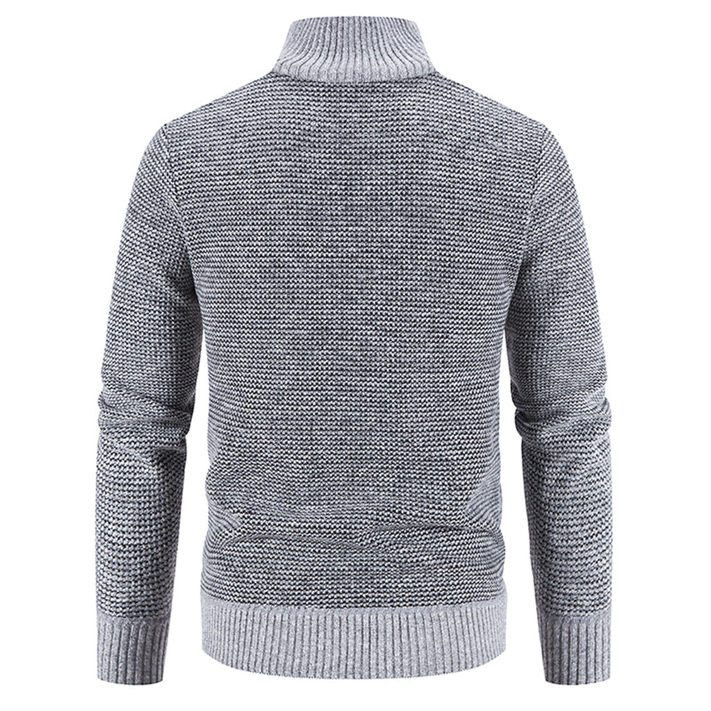 Slim fit trøje med ståkrave og lynlås – til hverdagsbrug
