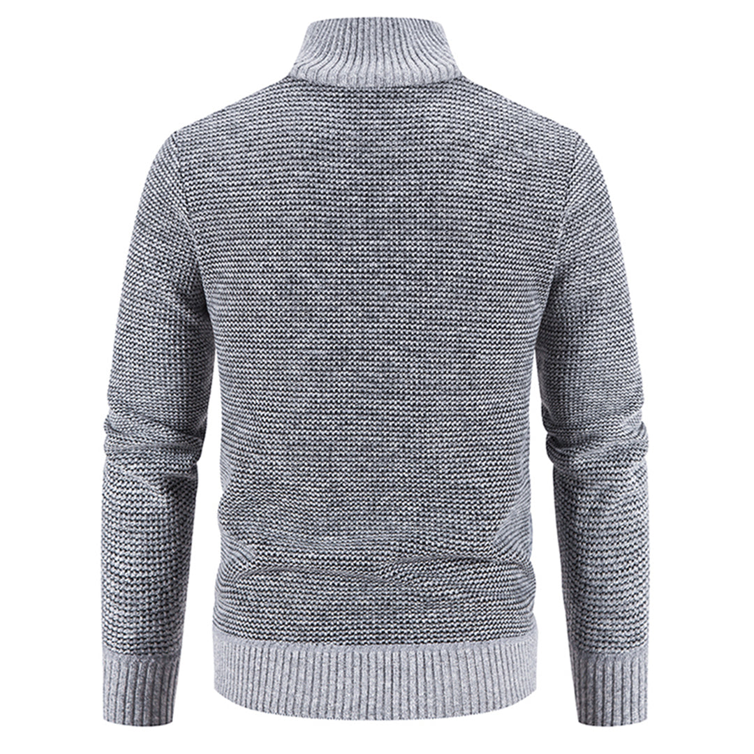 Slim fit trøje med ståkrave og lynlås – til hverdagsbrug
