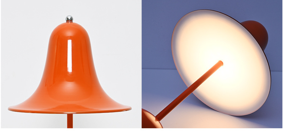 Batteridrevet bordlampe med klassisk top
