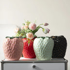 BerryCharm Keramikjordbærvase | Vase til Blomster og Dekoration