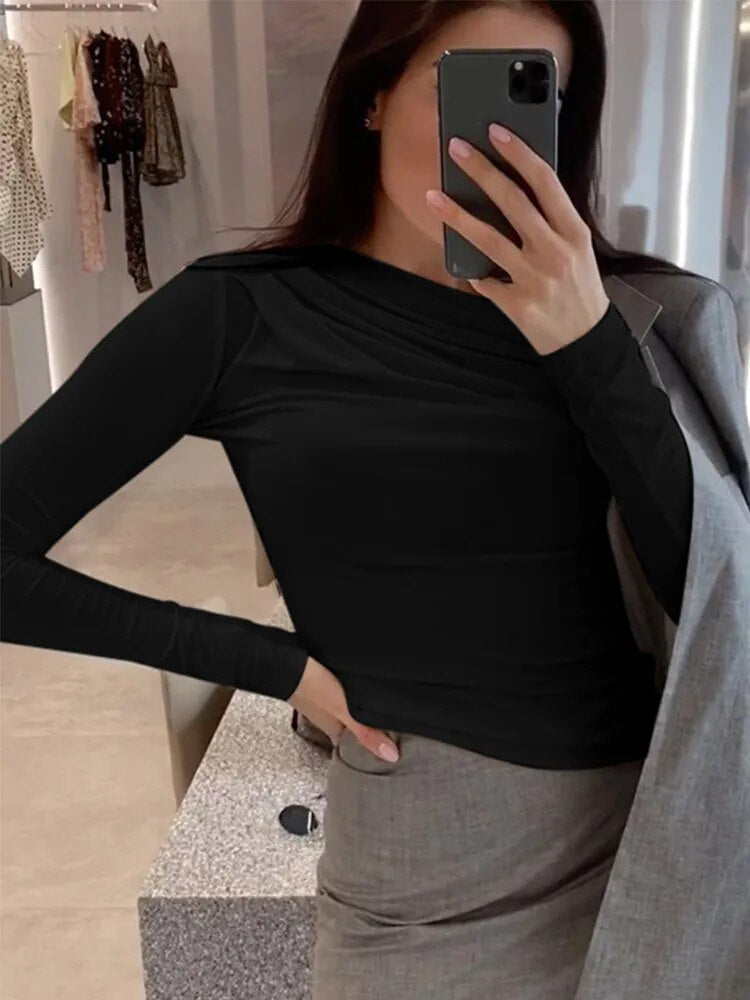 Damebluse – asymmetrisk snit – til daglig brug