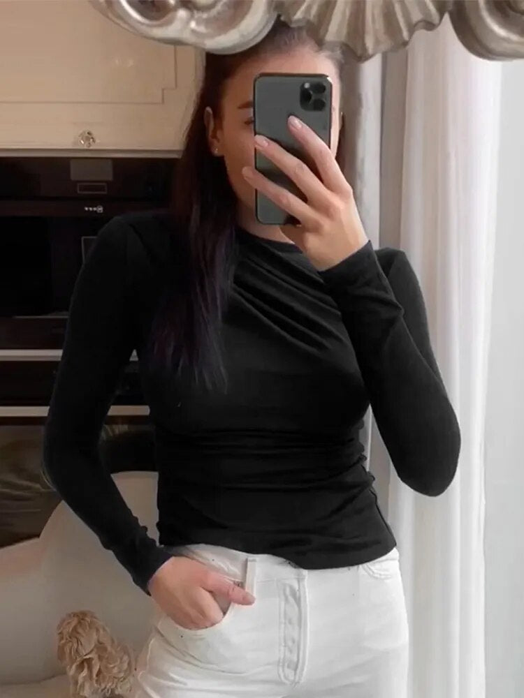 Damebluse – asymmetrisk snit – til daglig brug