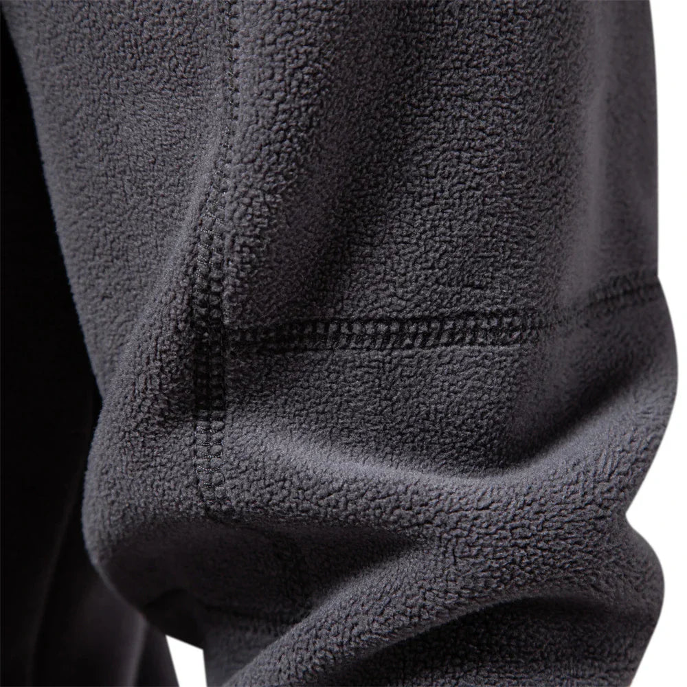 Fleece sweatshirt – med høj krave og justerbar talje – til daglig brug