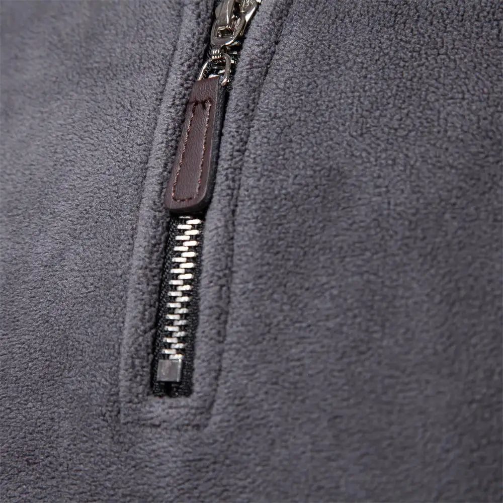 Fleece sweatshirt – med høj krave og justerbar talje – til daglig brug