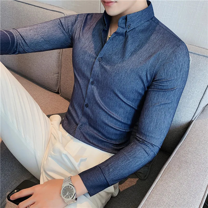 Slim fit skjorte – tidløs – til hverdagsbrug