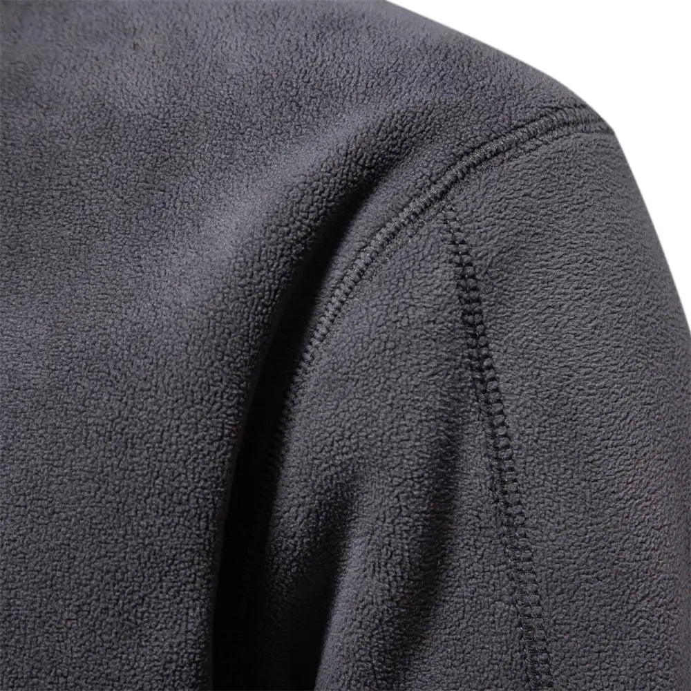Fleece sweatshirt – med høj krave og justerbar talje – til daglig brug