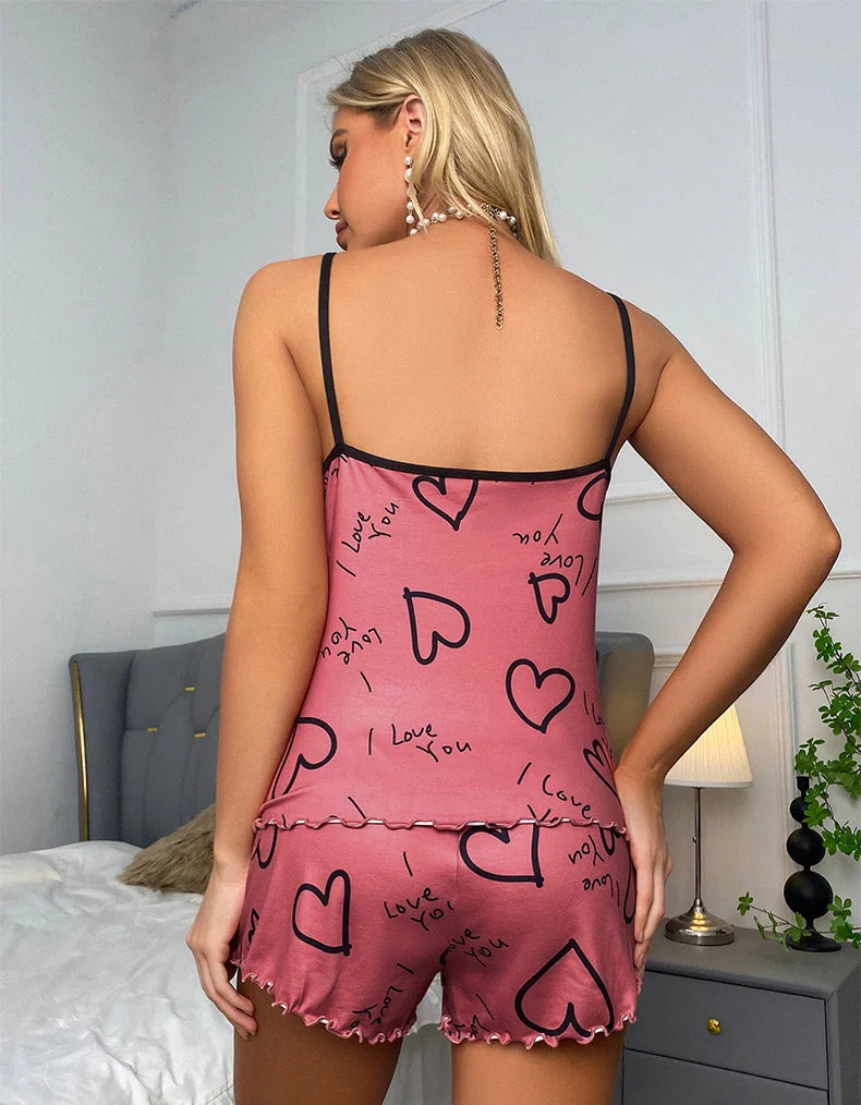 Pyjamassæt til kvinder – camisole og shorts