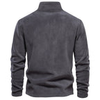 Fleece sweatshirt – med høj krave og justerbar talje – til daglig brug