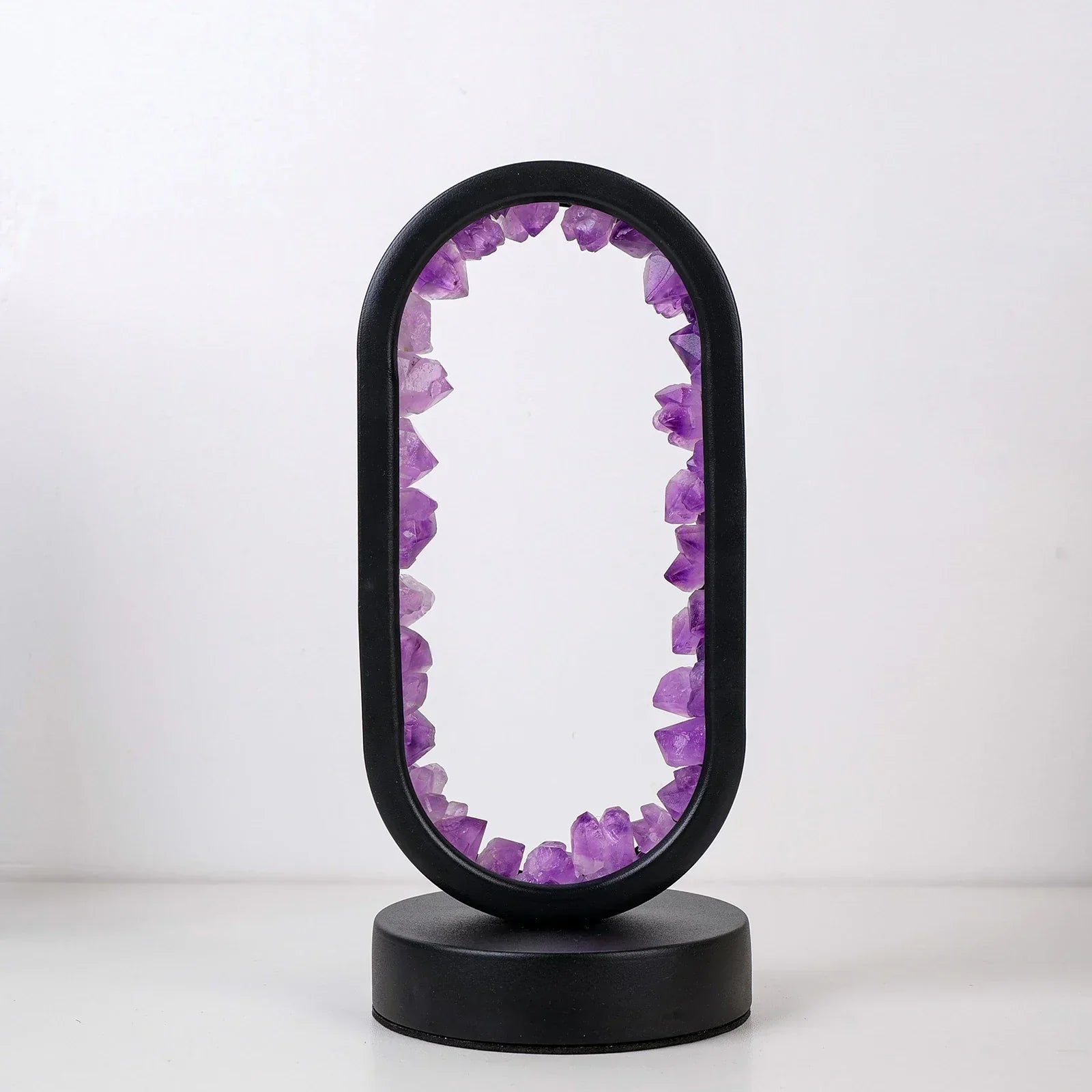 AmethystAura ametystlampe – håndlavet, indendørs brug