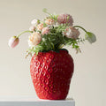 BerryCharm Keramikjordbærvase | Vase til Blomster og Dekoration