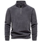 Fleece sweatshirt – med høj krave og justerbar talje – til daglig brug