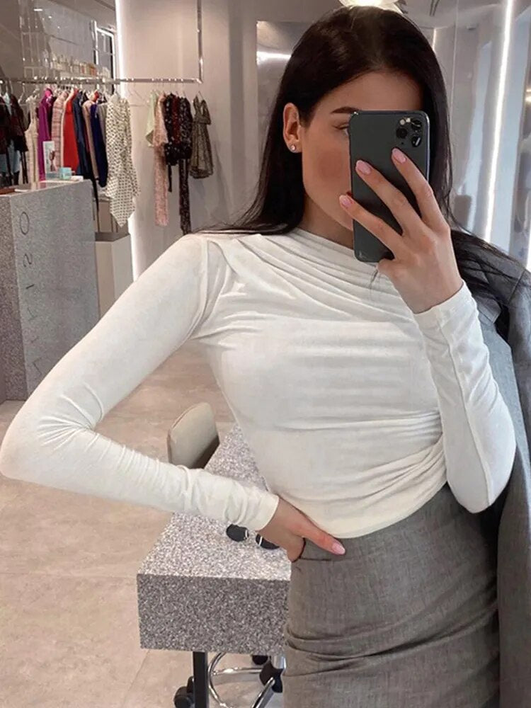 Damebluse – asymmetrisk snit – til daglig brug