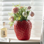 BerryCharm Keramikjordbærvase | Vase til Blomster og Dekoration