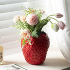 BerryCharm Keramikjordbærvase | Vase til Blomster og Dekoration