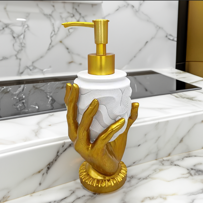 Allure sæbedispenser – metal og glas, 250–500 ml