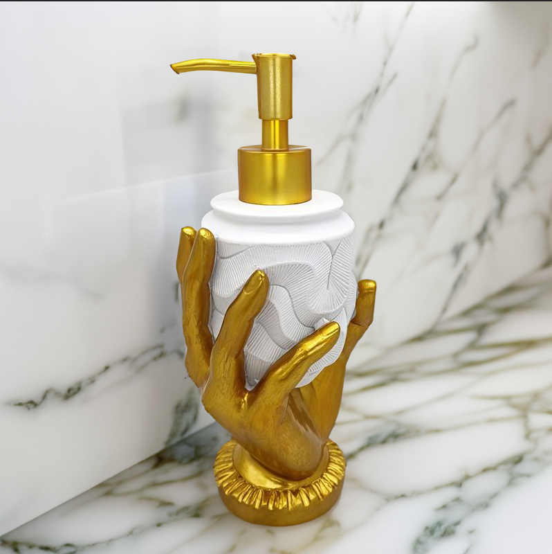 Allure sæbedispenser – metal og glas, 250–500 ml