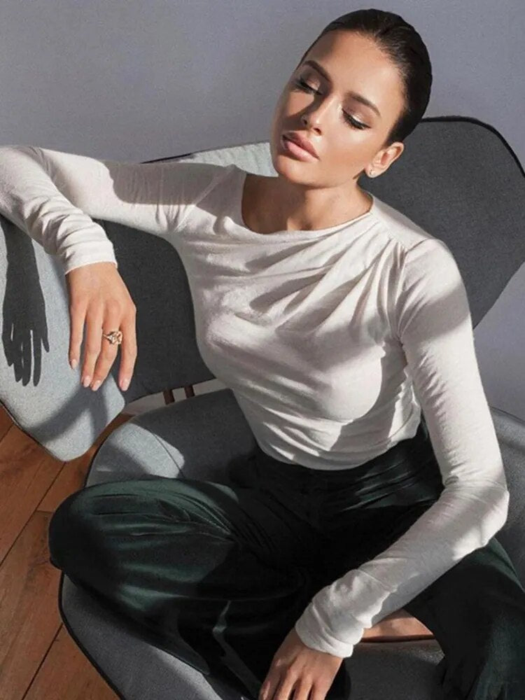 Damebluse – asymmetrisk snit – til daglig brug